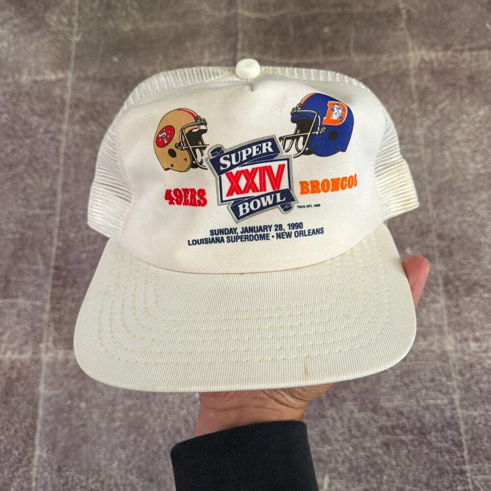 Men's Vintage 90's New Era San Francisco 49ers Super Bowl XXIV Snapback Hat Cap